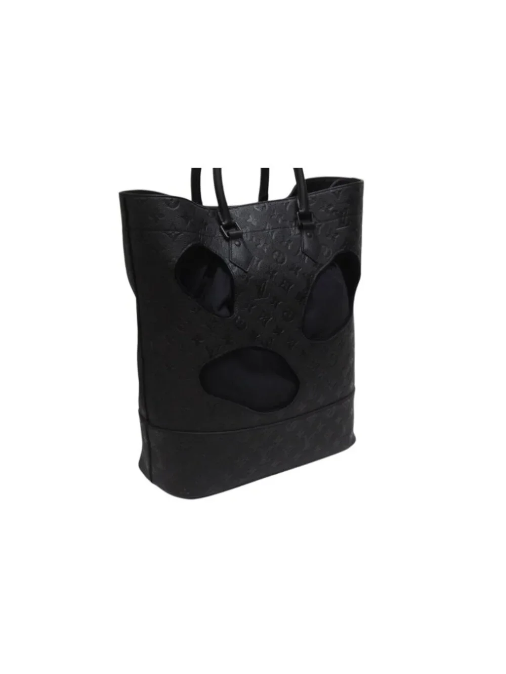Louis Vuitton Comme Des Garcons Rei Kawakubo Tote Bag with Holes MM Monogram